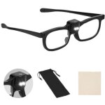 Lunettes loupe avec lumi�re led, 350% lunettes de lecture, loupe grossissante, pour lecture, bijoutier, ...