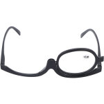 Lunettes de maquillage loupe � verres rabattables, lunettes de maquillage tendance � verre unique, noires ...