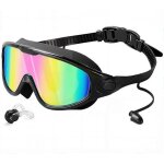 Lunettes de natation, antibuée, protection uv, sans fuite, vision claire, faciles à régler avec pont ... Lunettes de natation, antibuée, protection uv, sans fuite, vision claire, faciles à régler avec pont ...