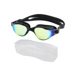 Lunettes de natation pour femmes et hommes avec tui, protection uv, antibue, anti - fuite, vision claire, ...