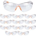 Lunette de protection travail - lot 12x lunettes de scurit transparente avec verres en plastique - ...