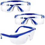 Lunettes de scurit, 3 pcs lunettes de protection anti - bue cadres bleus lunettes uv protection pour ...