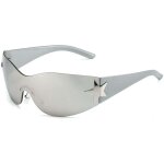 Lunettes de soleil enveloppantes, lunettes de cyclisme y2k sans cadre uv400