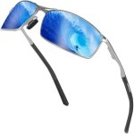 Lunettes de soleil hommes lunettes de sport polaris�es - lunettes de conduite avec monture en m�tal pour ...