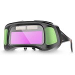 Lunettes de soudage professionnelles intelligentes anti - lumi�re forte, �quip�es d'un panneau de charge ...