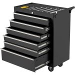 Lunsy - servante, roulante - servante d'atelier  outils 6 tiroirs chariot d'atelier compartiment amovible ...