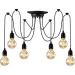 Lustre araignee suspension 6 ttes lampe suspendue industrielle lustre retro suspension luminaire vintage ...