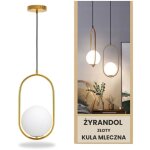 Lustre boule dore