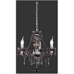 Iperbriko - lustre � bras 3 lumi�res classique l�ster chrome noir suspensions d�coratives trio lighting ...