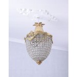 Lustre en cristal dor - lampe suspendue lgante, style classique