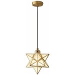 Lustre �toile morave moderne lampe �toile suspendue transparente (or)