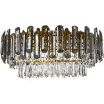 Lustre glamour faux cristaux acrylique � plusieurs niveaux encastr� effet scintillant argent� neri