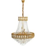 Lustre glamour en m�tal 70 cm avec cristaux �clairage salle � manger salon dor� meki