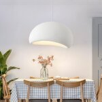Lustre japonais moderne wabi sabi blanc e27, abat - jour imitation pierre, style cratif, pour restaurant, ...