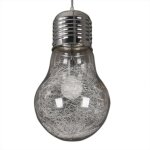 Lustre led cr�atif grosse ampoule 1525cm moderne lustre argent