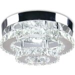 Lustre led cristal plafonnier 2 couches encastr� plafonnier moderne lustre �clairage pour couloir escalier ...