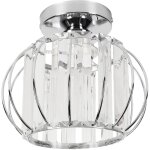Lustre moderne argent lampe de plafond en cristal plafonnier en verre plafonnier cratif e27 pour couloir ...