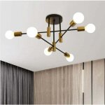 Lustre, moderne suspension luminairede plafond 6 pendentif lumi�re montage industriel luminaire plafonnier ...