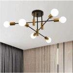 Lustre, moderne suspension luminairede plafond 6 pendentif lumi�re montage industriel luminaire plafonnier ...