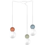 Lustre moderne top light cottage 1228 s3 s g9 led verre m�tal, couleur multicolore