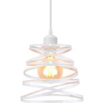 Lustre plafonnier de design � spirale en cascade m�tal vintage �clairage e27 r�tro lampe suspension (20cm, ...