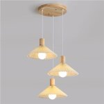 Goeco - lustre simple blanc  3 lumires for salle  manger, cordon rglable, culot e26 / e27, abat - ...