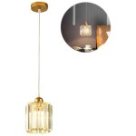 Lustre simple dor�, e27, luminaire d�coratif, plafonnier led, lampe d'�lot, convient aux salons, h�tels ...