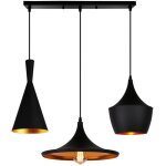 Lustre suspension antique r�tro luminaire de plafond 3 lumi�res e27 m�tal plafonnier pour cuisine chambre ...