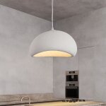 Lustre suspension industrielle moderne plafonnier design simulation ciment texture luminaire cratif ...