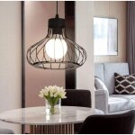 Lustre suspension industrielle rtro e27 plafonnier cage abat - jour en mtal pour salon chambre bar ...
