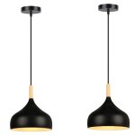 Lustre suspension moderne e27 lampe suspension mtal bois suspension luminaire 24cm pour chambre cuisine ...