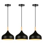 Lustre suspension moderne e27 lampe suspension mtal bois suspension luminaire 24cm pour chambre cuisine ...
