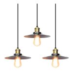 Wottes - lustre suspension moderne industriel luminaire plafonnier en forme chapeau lampe  suspension ...