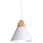 Wottes - lustre suspension moderne plafonnier luminaire en mtal et bois lampe  suspension rglable ...