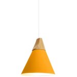 Wottes - lustre suspension moderne plafonnier luminaire en mtal et bois lampe  suspension rglable ...