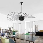 Lustre suspension noir 80 cm, lampe vintage suspension rétro led salon lustre for intérieur salon fibre ... Lustre suspension noir 80 cm, lampe vintage suspension rétro led salon lustre for intérieur salon fibre ...