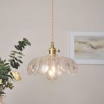 Lustre en verre style pastoral r�tro sans source de lumi�re pothos transparents