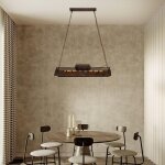 Lustre vintage, industriel suspension luminaire avec 4 lampadine e27, suspension luminaire salonpour ...