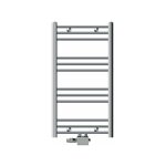 Luxebath - ecd germany radiateur 500x800 mm chrome courb raccord central au bas avec garniture de raccordemen ...