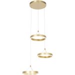 Lyani - led suspension - 3 lumi�re - � 62 cm - dor� / laiton - design - �clairage int�rieur - salon i ...