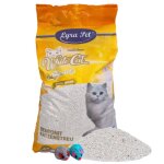 Liti�re pour chat bentonite lyra pet white cat� 15 litres au parfum poudre pour b�b� + 2 souris
