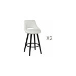 M&s - lot de 2 tabourets de bar 47x47x91 cm blanc et anthracite - brooklin M&s - lot de 2 tabourets de bar 47x47x91 cm blanc et anthracite - brooklin
