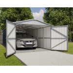 M&s - abri garage m�tal gris yardmaster 20, 72 m� + kit d'ancrage