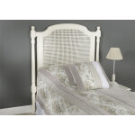 M&s - t�te de lit 100 cm en bois et rotin blanc