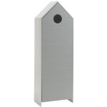 M&s - armoire 1 porte 58x37x171, 5 cm en pin gris clair et blanc - casmy