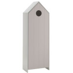 M&s - armoire 1 porte 58x37x171, 5 cm en pin rose clair et blanc - casmy