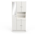 M&s - armoire de salle de bain 82x32x180 cm d�cor blanc