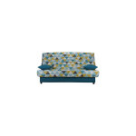 M&s - banquette - lit clic - clac 130 cm matelas 13 cm motif triangles