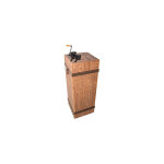 M&s - billot carré 34x90 cm en peuplier naturel M&s - billot carré 34x90 cm en peuplier naturel