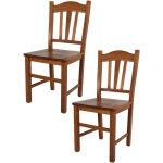 Tommychairs - set 2 chaises silvana pour cuisine, bar et salle  manger, robuste structure en bois de ...